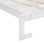 Cama de pared tamaño queen con estantes de almacenamiento