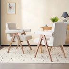 Sillón de comedor tapizado (juego de 2)