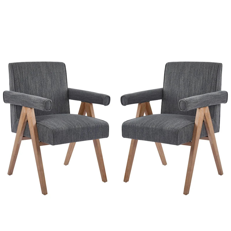 Sillón de comedor tapizado (juego de 2)