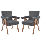 Sillón de comedor tapizado (juego de 2)