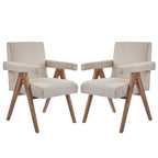 Sillón de comedor tapizado (juego de 2)