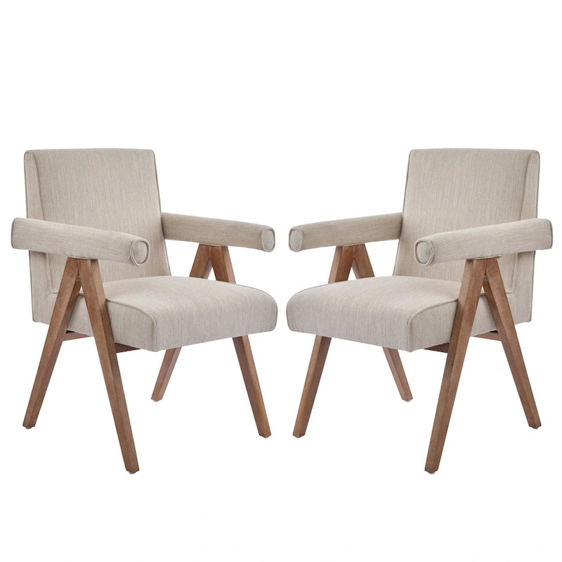 Sillón de comedor tapizado (juego de 2)