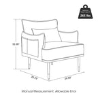 Juego de 2 sillones de polipiel Mid-Century Modern con bolsillo lateral (74,9 cm de ancho x 81,3 cm de alto x 73 cm de profundidad)
