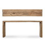 Consola de cascada vintage – Madera natural desgastada (el tamaño y el acabado varían)