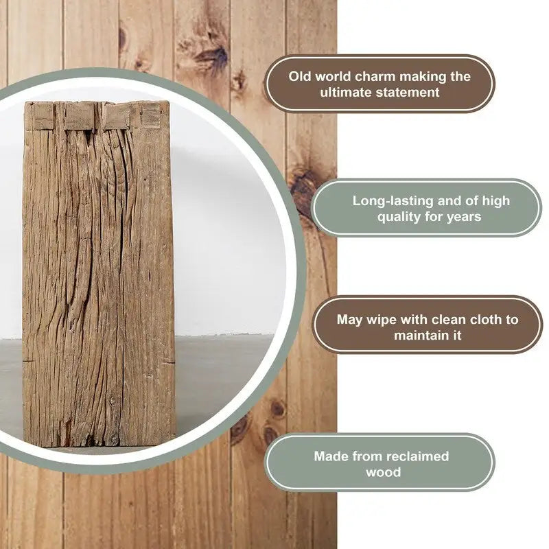 Consola de cascada vintage – Madera natural desgastada (el tamaño y el acabado varían)