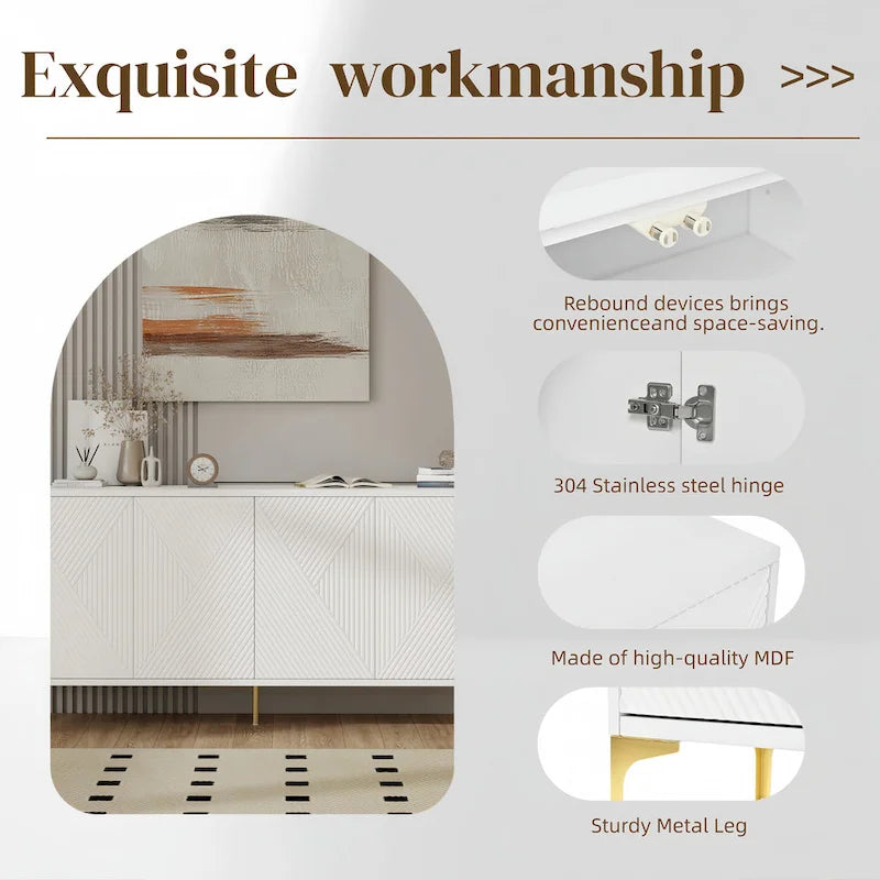 Mueble aparador con estantes ajustables para sala de estar