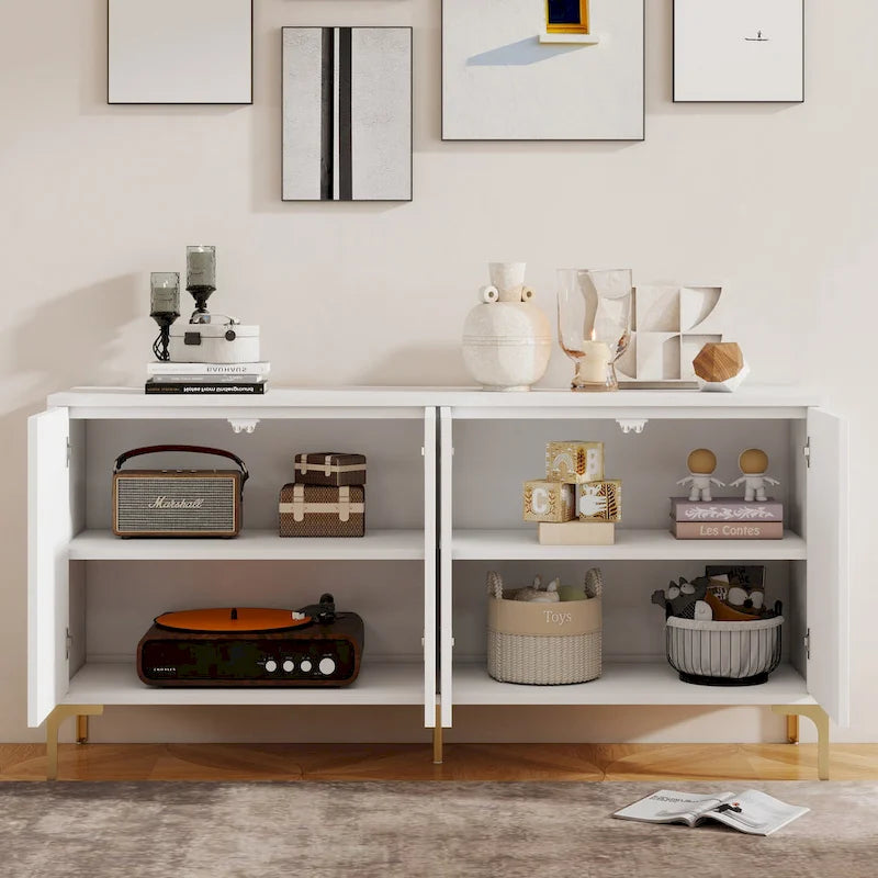 Mueble aparador con estantes ajustables para sala de estar