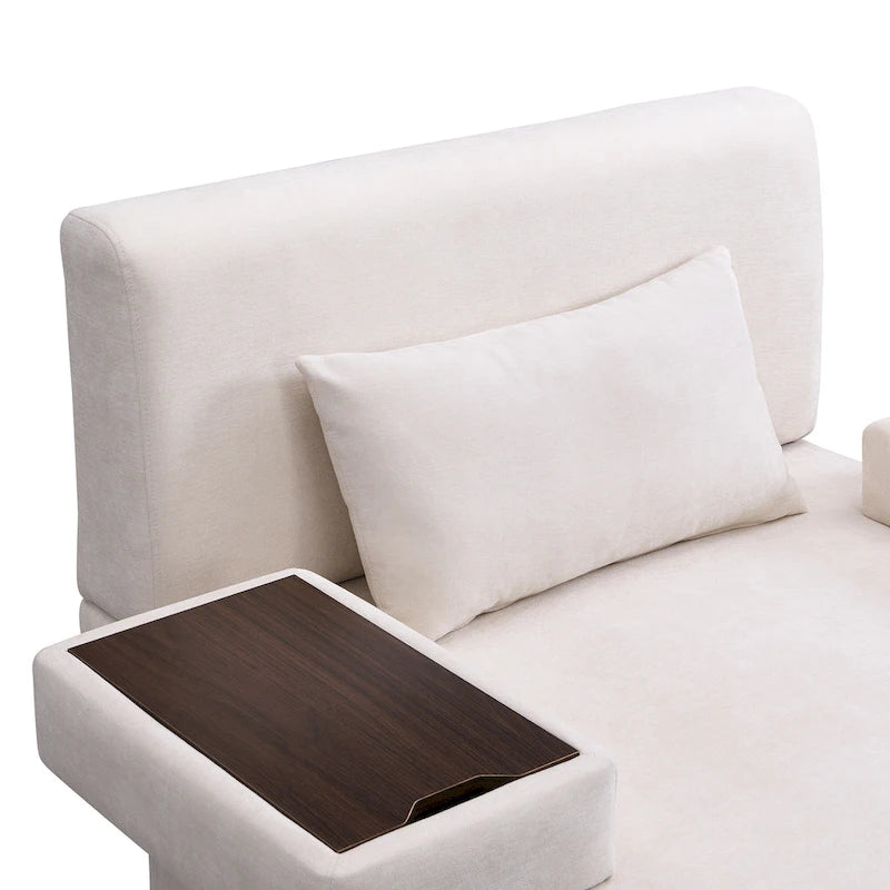 Sillón grande con almacenamiento y reposabrazos asimétrico