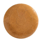 Puf otomano de cuero italiano genuino de plena flor de 34.5 pulgadas de ancho de Lumibee