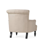 Sillón con mechones y respaldo enrollado