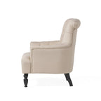 Sillón con mechones y respaldo enrollado