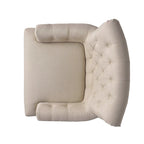 Sillón con mechones y respaldo enrollado