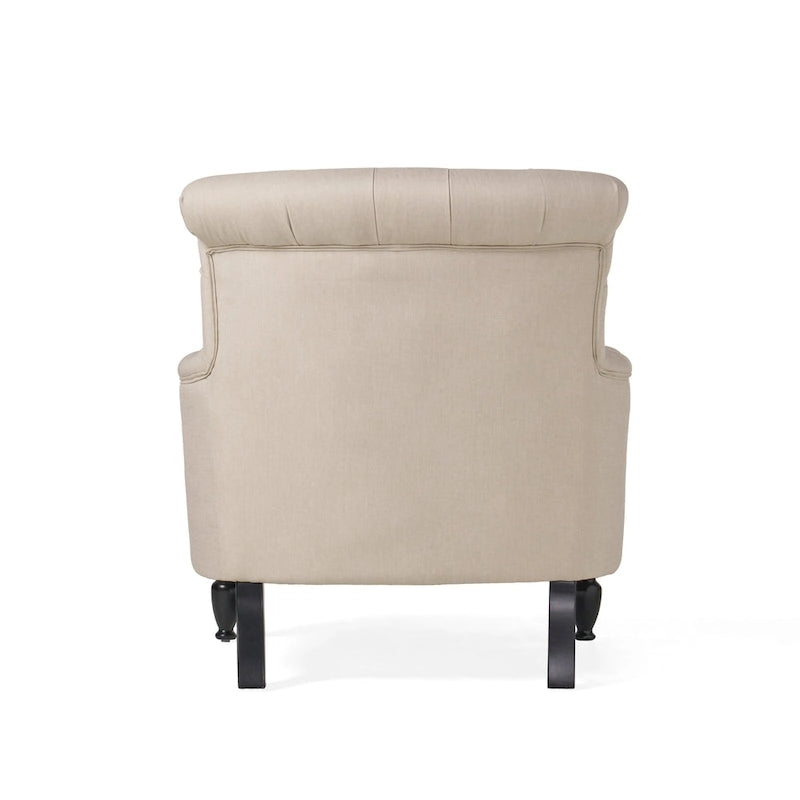 Sillón con mechones y respaldo enrollado