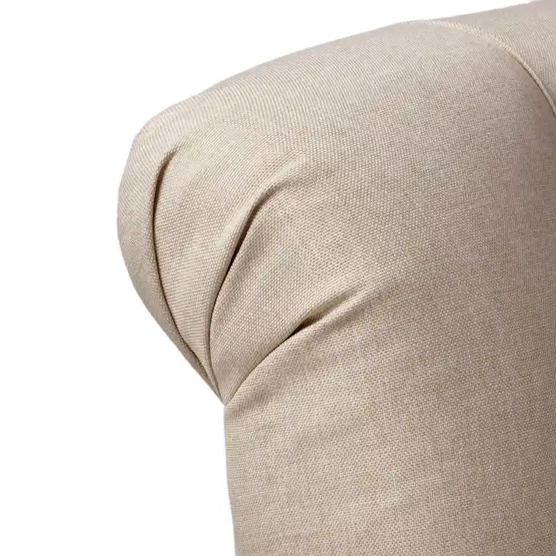 Sillón con mechones y respaldo enrollado