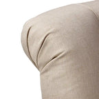 Sillón con mechones y respaldo enrollado