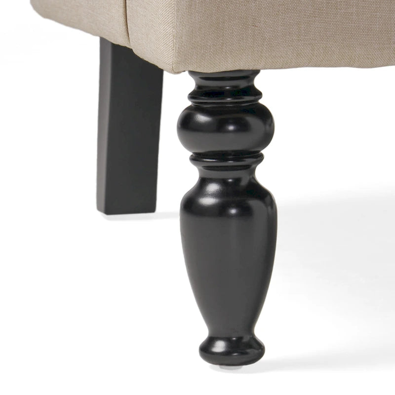 Sillón con mechones y respaldo enrollado