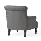 Sillón con mechones y respaldo enrollado