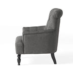 Sillón con mechones y respaldo enrollado