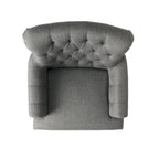 Sillón con mechones y respaldo enrollado