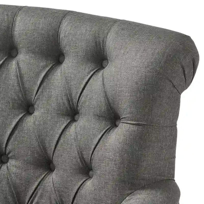 Sillón con mechones y respaldo enrollado