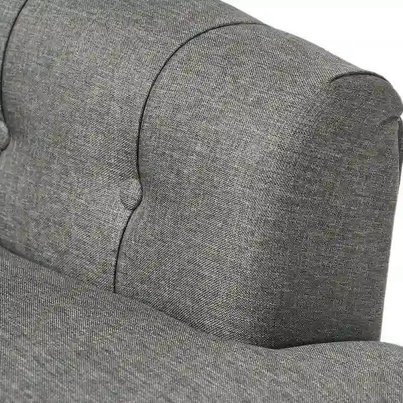 Sillón con mechones y respaldo enrollado