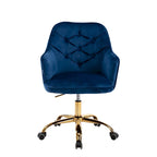 Sillón giratorio de terciopelo con forma de concha y altura ajustable