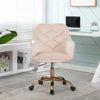 Sillón giratorio de terciopelo con forma de concha y altura ajustable