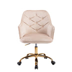 Sillón giratorio de terciopelo con forma de concha y altura ajustable