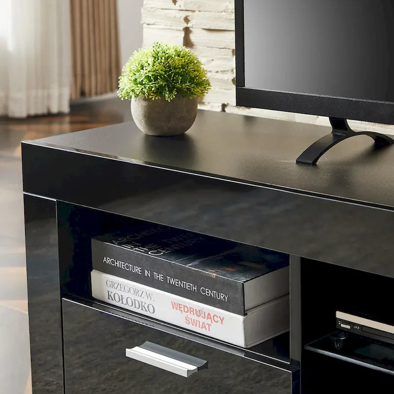 Mueble para TV de 51 pulgadas con luces LED, para televisores de hasta 69 pulgadas
