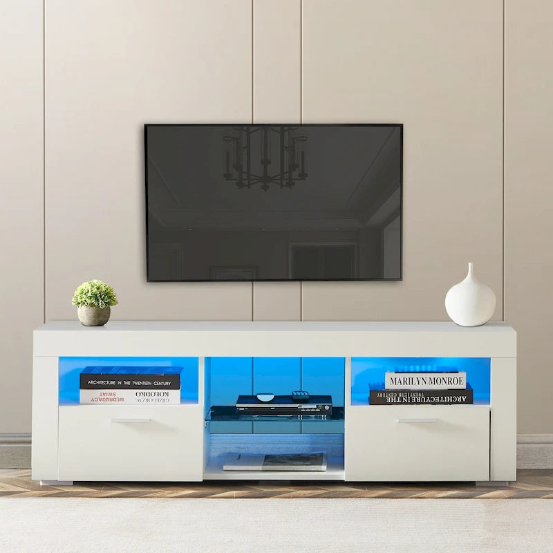 Mueble para TV de 51 pulgadas con luces LED, para televisores de hasta 69 pulgadas