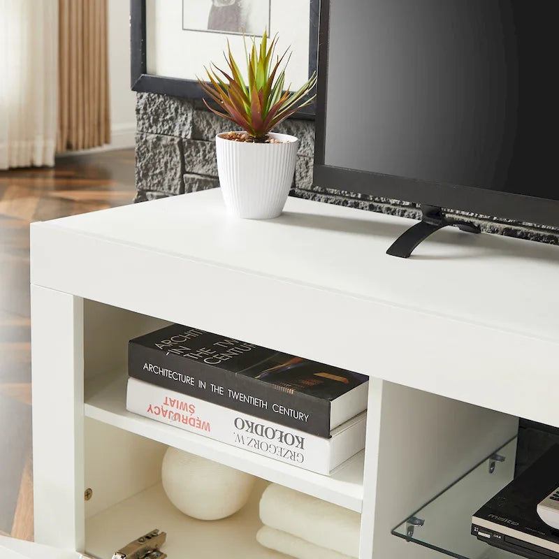 Mueble para TV de 51 pulgadas con luces LED, para televisores de hasta 69 pulgadas