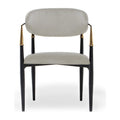Silla de comedor de terciopelo de acero inoxidable dorado