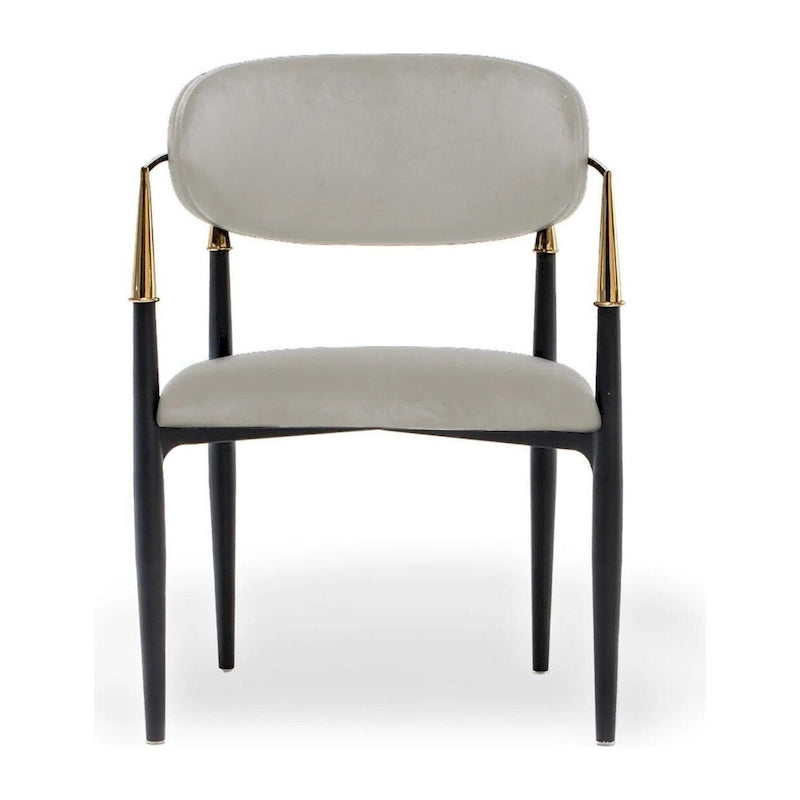 Silla de comedor de terciopelo de acero inoxidable dorado