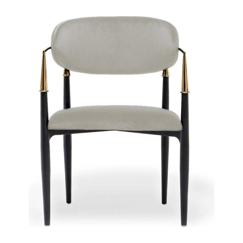 Silla de comedor de terciopelo de acero inoxidable dorado