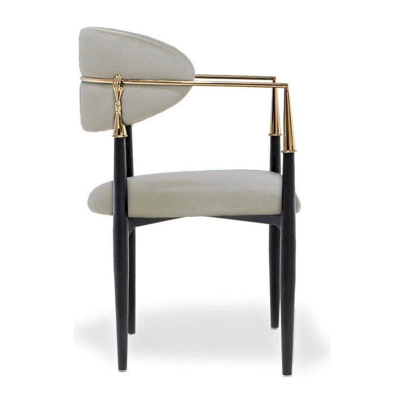 Silla de comedor de terciopelo de acero inoxidable dorado