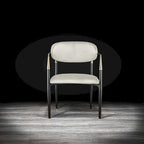 Silla de comedor de terciopelo de acero inoxidable dorado