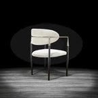 Silla de comedor de terciopelo de acero inoxidable dorado