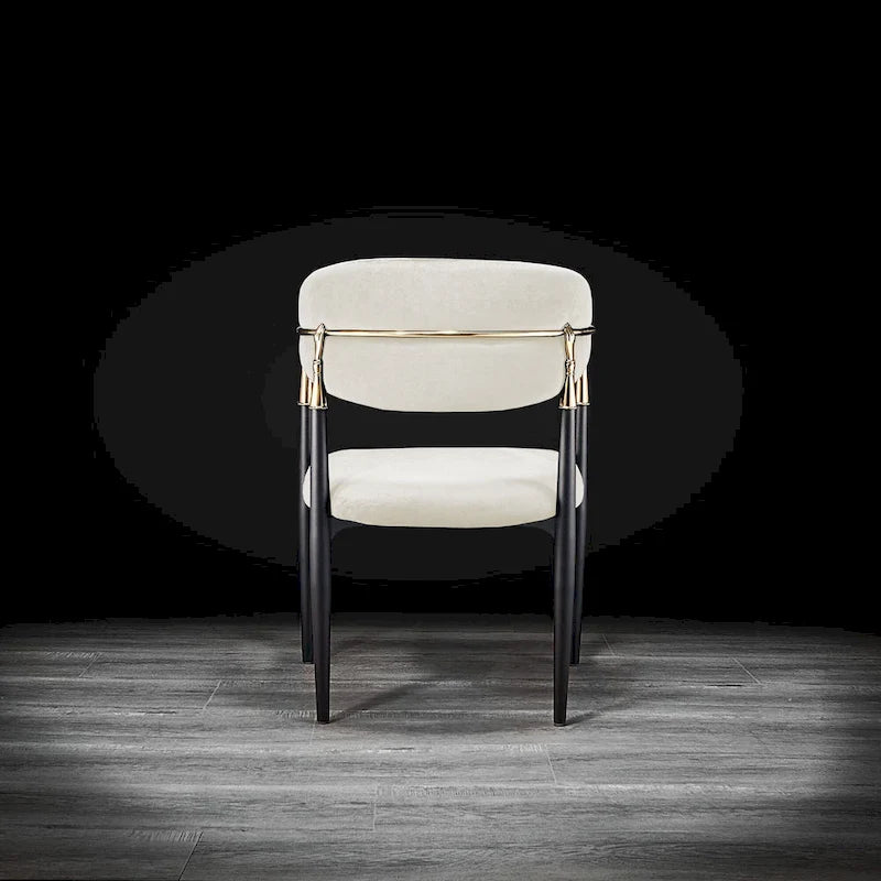 Silla de comedor de terciopelo de acero inoxidable dorado