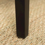 Silla de comedor de cuero negro (Juego de 2)