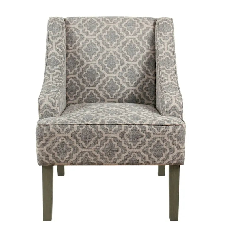 Sillón con reposabrazos curvos clásico geométrico Bohmann Ash de Porch & Den