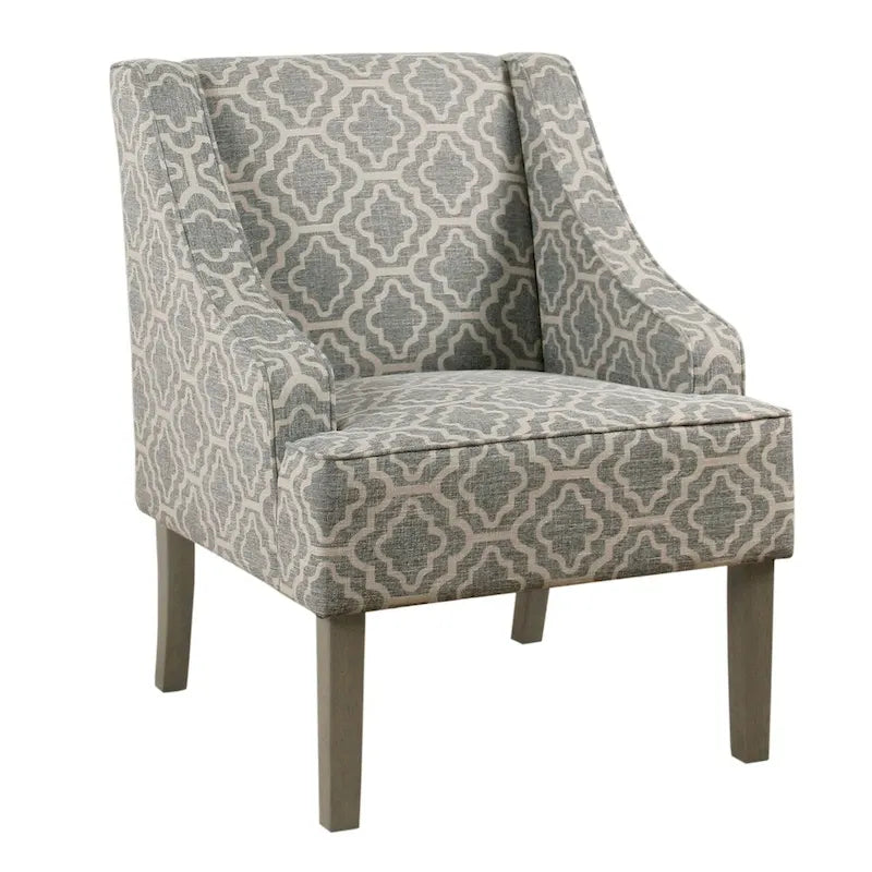 Sillón con reposabrazos curvos clásico geométrico Bohmann Ash de Porch & Den