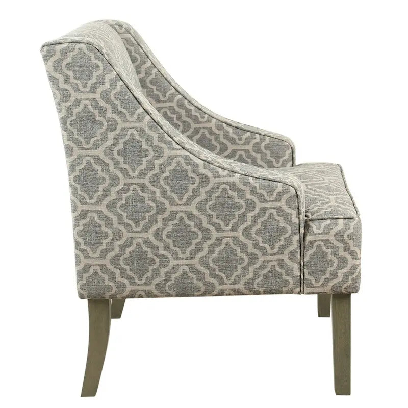 Sillón con reposabrazos curvos clásico geométrico Bohmann Ash de Porch & Den
