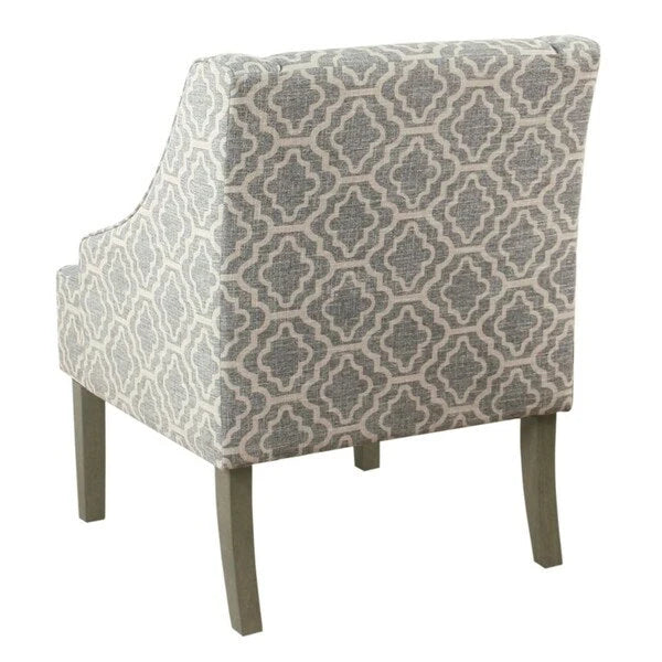 Sillón con reposabrazos curvos clásico geométrico Bohmann Ash de Porch & Den