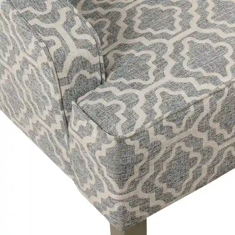 Sillón con reposabrazos curvos clásico geométrico Bohmann Ash de Porch & Den