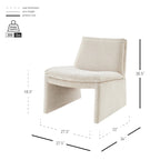 Sillón decorativo de chenilla