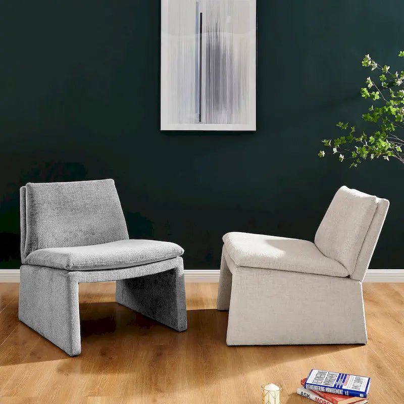 Sillón decorativo de chenilla