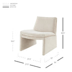 Sillón decorativo de chenilla