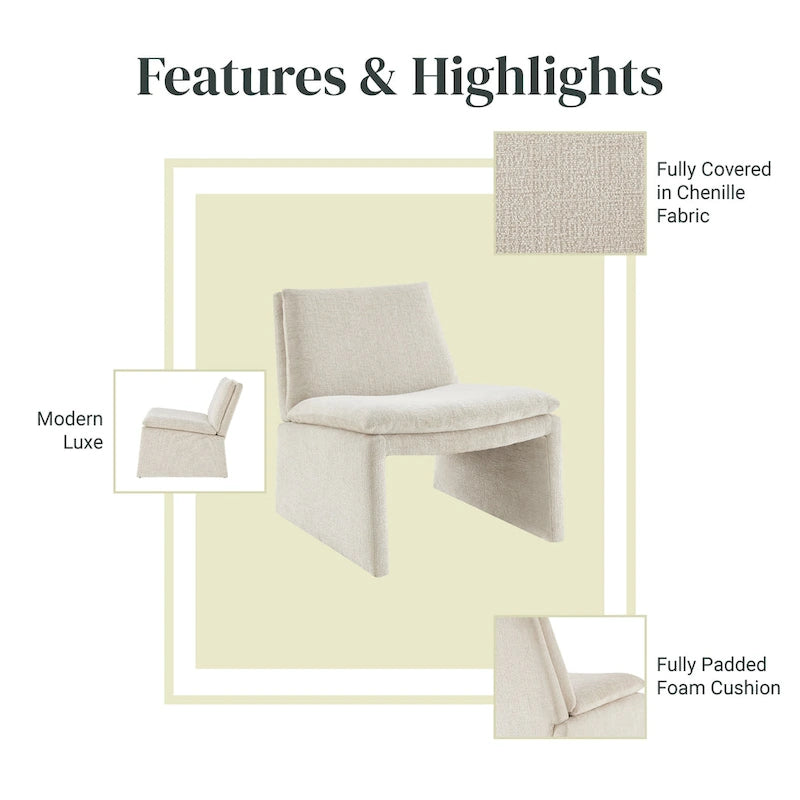 Sillón decorativo de chenilla