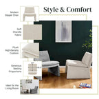 Sillón decorativo de chenilla