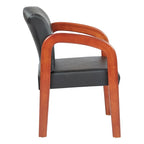 Silla de Visitas de Madera con Asiento y Respaldo Acolchados